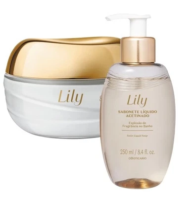 Boticário Lily Satin Duo Set Crema Satinada 250 g + Gel de Ducha 250 ml  - Imagen 1 de 3