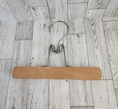 VTG Wooden Pant Hanger Trousers Locking 9 Inch - Image 1 of 4