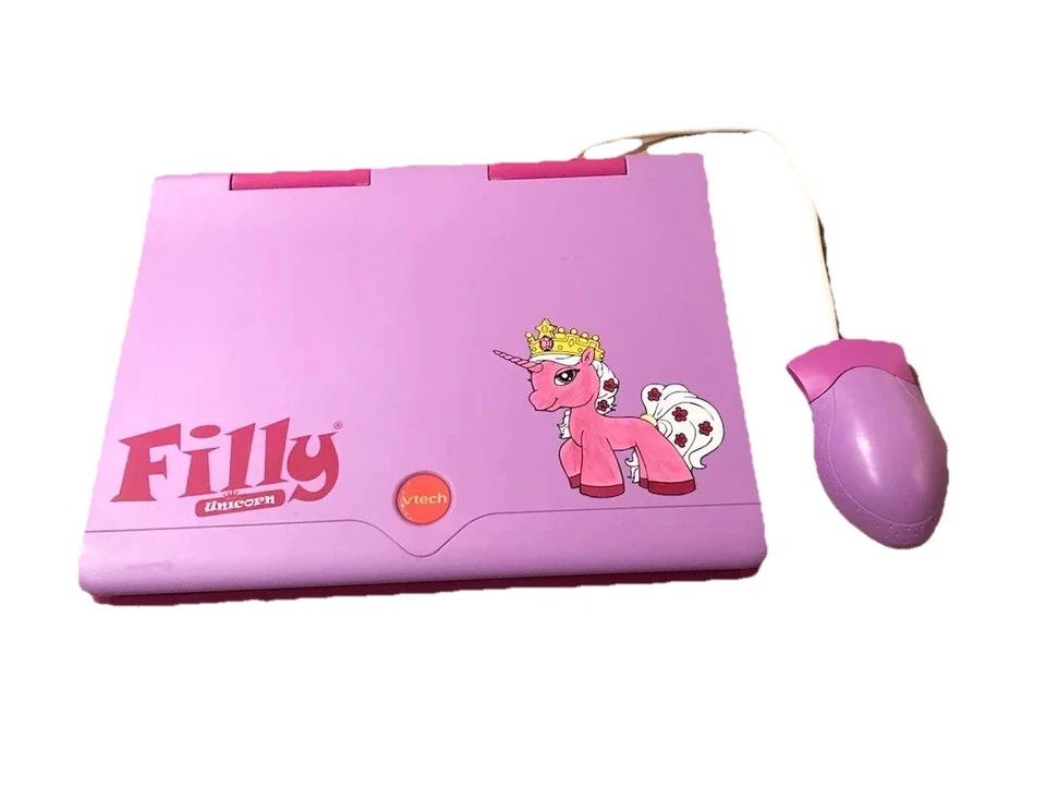 VTech Laptop Lerncomputer Filly Unicorn Rar Lernspielzeug Retro deutsch Zubehör - Bild 1 von 4