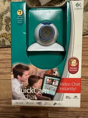 Logitech QuickCam USB 2 Web Cam Video Chat Headset Included 961402-0403 New - Image 1 of 2