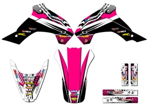 2008-2018 KLX 140 MAYHEM Pink Senge Graphics Kit Compatible with Kawasaki - Picture 1 of 10