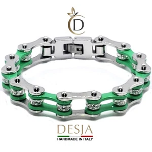 Stahlarmband Kette Motorrad Bike Gold Armband Unisex Fahrrad Edelstahl - Bild 1 von 3