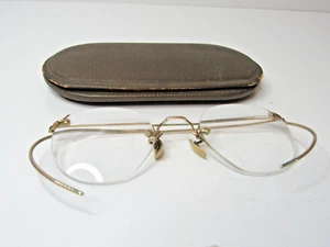 Vintage Bifocals 1/10 12K GF Gold Glasses Spectacles With Case #CH - Picture 1 of 12