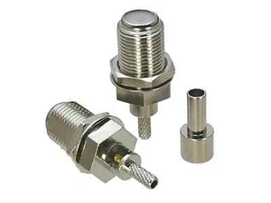 1 pieza conector F TV hembra conector tuerca mamparo crimpado para cable RG316 LMR100 RG174 - Imagen 1 de 4