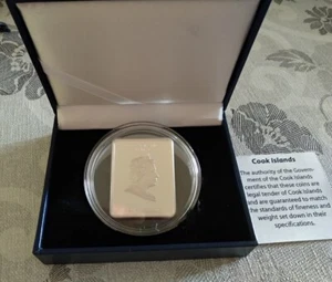 MONEDA 5 DÓLARES I. COOK 2009 (25g PLATA .925) PROOF COLOR DA VINCI EST. Y CERT - Imagen 1 de 2