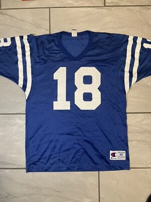 Camiseta Indianapolis Colts Peyton Manning Para Hombre Talla 40 Campeón Azul NFL Mediana Foto 1 de 4
