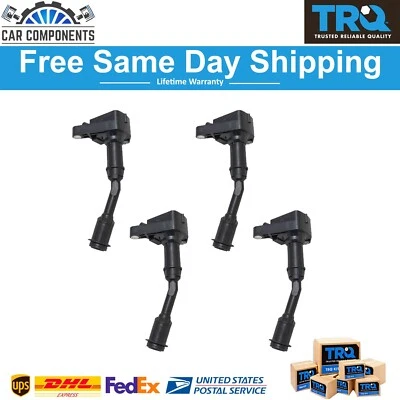 TRQ New Engine Spark Ignition Coil Direct Fit Set of 4 For 2014-2020 Ford Escape - Изображение 1 из 4