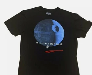 Star Wars 'This Is My Happy Place' Death Vader Maglietta Nera Uomo Medium - Foto 1 di 2