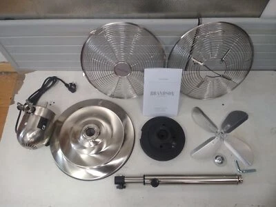 Brandson - Standventilator mit Oszillation 80° im Chrom-Design, V09227 - Bild 1 von 3