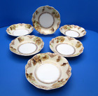 HERMANN OHME Empire Old Ivory #84 Brown Roses Set of 6 Bowls 5 1/8" 1892-1921