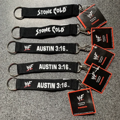 *NWT* Vintage 1998 Steve Austin Keychain - Stone Cold or Austin 3:16 WWE WWF WF Cover