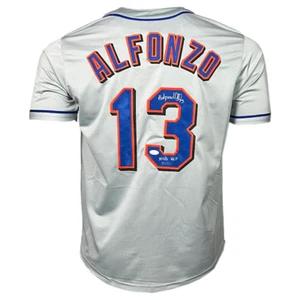 Edgardo Alfonzo Signed "Mets HOF 2020" Inscription New York Grey Baseball Jersey - Picture 1 of 3