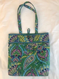 Vera Bradley ‘Vera Tote’ Emerald Paisley Purse - Picture 1 of 9