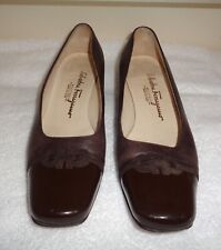 Vintage Salvatore Ferragamo Low Heels 5.5 B Brown