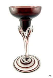 Kerzenhalter Glas Bordeaux Kerzenleuchter ca. 15 cm hoch günstig - Bild 1 von 2