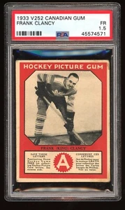 1933 V252 Canadian Gum - Frank 'King' Clancy - PSA 1.5 - Maple Leafs - HOF - Picture 1 of 2