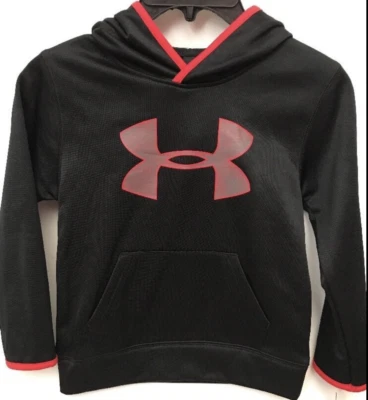 Under Armour Black Sweatshirt Big Logo 27B54150 Sz 4 5 6 NWT Boys Hoodie  - Image 1 of 4
