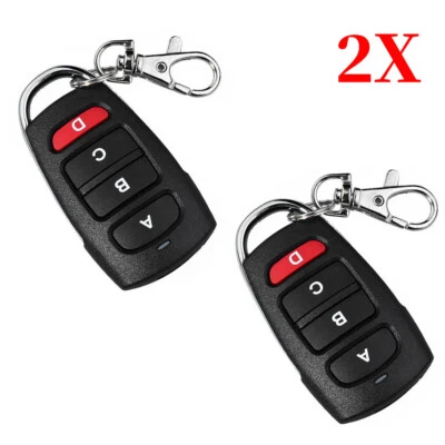 2X 433MHz Funk Garagentor Fernbedienung 4 Kanal Handsender Lernfähig Universal - Bild 1 von 4