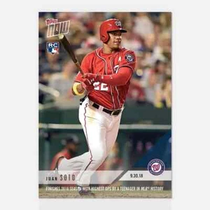Juan Soto 2018 Topps Now #822 Highest OPS By Teenager /1281 RC Nationals - Picture 1 of 2