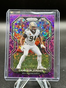 2020 Panini Prizm Cameron Jordan No Huddle Purple Disco Prizm 19/35 Saints SP