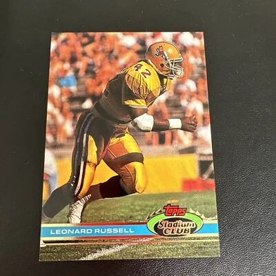 1991 Stadium Club Leonard Russell Rookie New England Patriots #435 - Image 1 of 2
