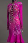 L2163 women ballroom Specialty Latin/Rhythm  dance dress UK 8 US 6 hot purple