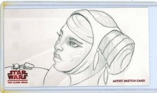 CHUCHI 2009 TOPPS STAR WARS CLONE WARS WIDEVISION SKETCH CARD by DARLA ECKLUND