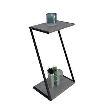 Small 2 Tier Side Table With Shelf &Criss Cross Leg Bedroom Coffee Tea End Table - Image 1 of 4