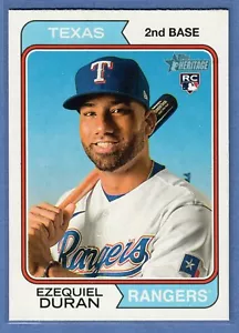 Tarjeta de novato Topps Heritage Ezequiel Durán 2023 #31 de los Rangers RC QTY - Imagen 1 de 2