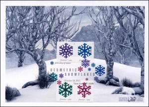 Sc. 5031-4 Carta Drago Fiocchi di Neve Geometrica FDC - Foto 1 di 1