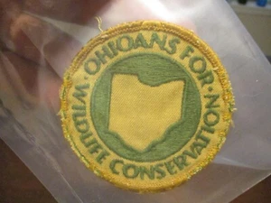 PARCHE ORIGINAL OHIOANS PARA LA CONSERVACIÓN DE LA VIDA SILVESTRE MUY ANTIGUO AÑOS 50 CAZA PECES - Imagen 1 de 2