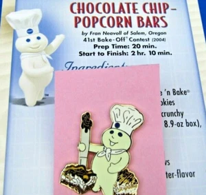 Willabee & Ward Pillsbury Doughboy Chocolate Chip Popcorn Balls Pin & Recipe FS! - Picture 1 of 4