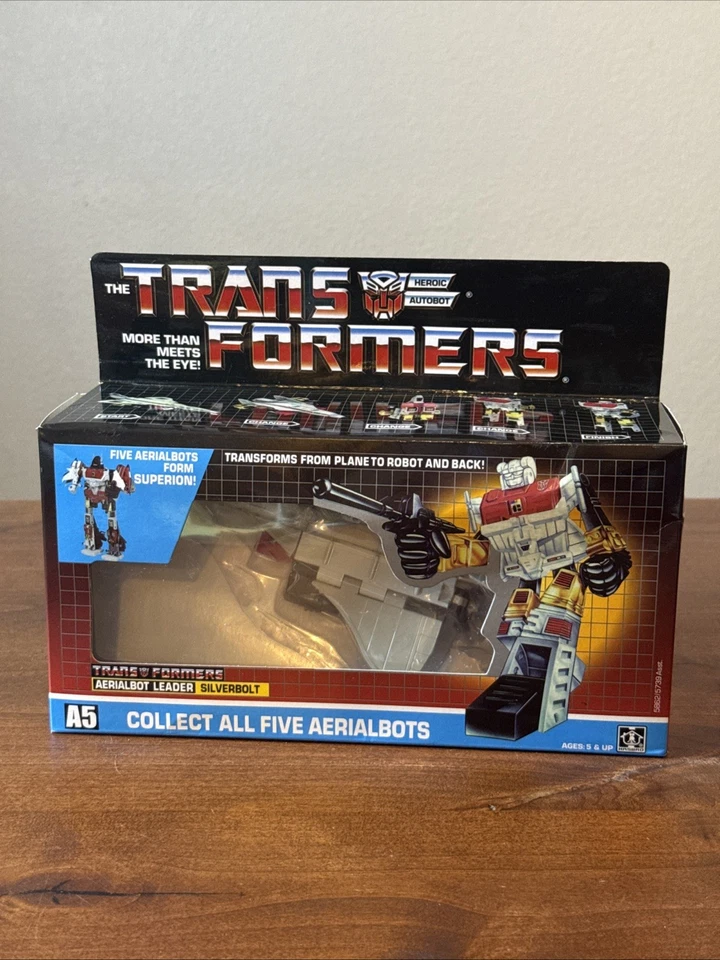 Transformers G1 AERIALBOT LEADER A5 SILVERBOT 1986 Reissue - Image 1 of 1