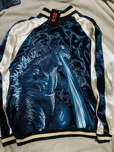 Chaqueta Godzilla TOHO Sukajan Reversible Bordada 100% Rayón JP 2XL (US L-XL) - Imagen 1 de 20