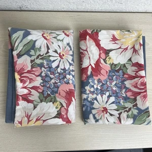 2 Vintage Ralph Lauren Kissenbezüge Kimberly Standard Blue Cabbage Floral - Bild 1 von 7