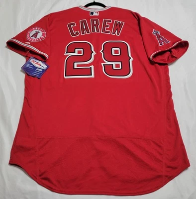 AUTHENTIC MAJESTIC ROD CAREW 52 2XL, LOS ANGELES ANGELS FLEX BASE Jersey - Image 1 of 4