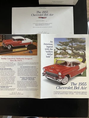 Danbury Mint 1955 Chevrolet Bel Air Brochure Paperwork Only - No Car - Image 1 of 4
