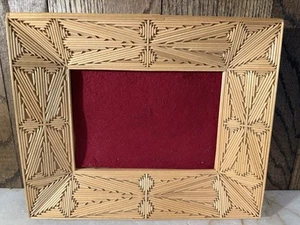 Vintage Match Stick Tramp Prison Art Frame -Perfect Condition - Picture 1 of 6
