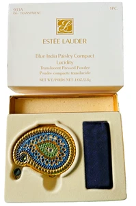ESTEE LAUDER BLUE INDIA PAISLEY COMPACT LUCIDITY TRANSLUCENT PRESSED POWDER - Picture 1 of 18