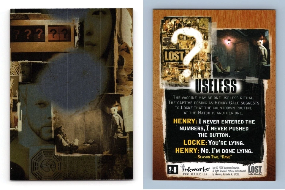 Useless #?-8 Lost Season 2 Inkworks 2006 Puzzle Trading Card - Image 1 of 1