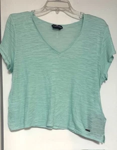 WOW! New Tags Tom Ford aqua crop v neck t shirt sz 40 US 4 $490 - Picture 1 of 1