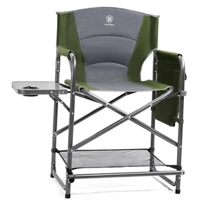 Medium Tall Directors Chair Foldable Makeup Artist Chair Bar Height with Side - Picture 1 of 8