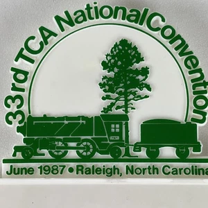 Etiqueta de nombre de la Convención Nacional TCA 33 de junio de 1987 Raleigh NC Train Collectors - Imagen 1 de 5