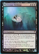 Phyrexian Etchings FOIL Coldsnap NM Black Rare MAGIC CARD (ID# 222056) ABUGames