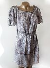 Miss Sixty Dress Size S Small Silky Lightweight Animal Print Belted Gypsy
