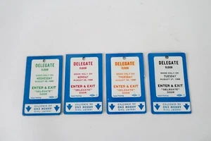 Chicago 1968 DEMOCRATIC NATIONAL CONVENTION - DELEGATE Magnetic Key Card Set - Picture 1 of 8