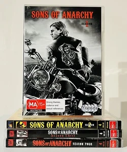 Sons Of Anarchy Season 1 2 3 & 4 DVD Region 4 TV Series - Picture 1 of 3