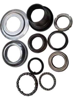 ukscooters LAMBRETTA FORK STEERING RACER SET WITH BEARINGS LOCK  CAPS GP SX 10PC - Image 1 of 2