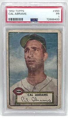 1952 Topps #350 Cal Abrams PSA 1 PR - Image 1 of 2