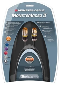 Monster MV2A Premium Digital Coaxial Aerial Cable Dual Shielded + Adaptor - 3m. - Picture 1 of 12